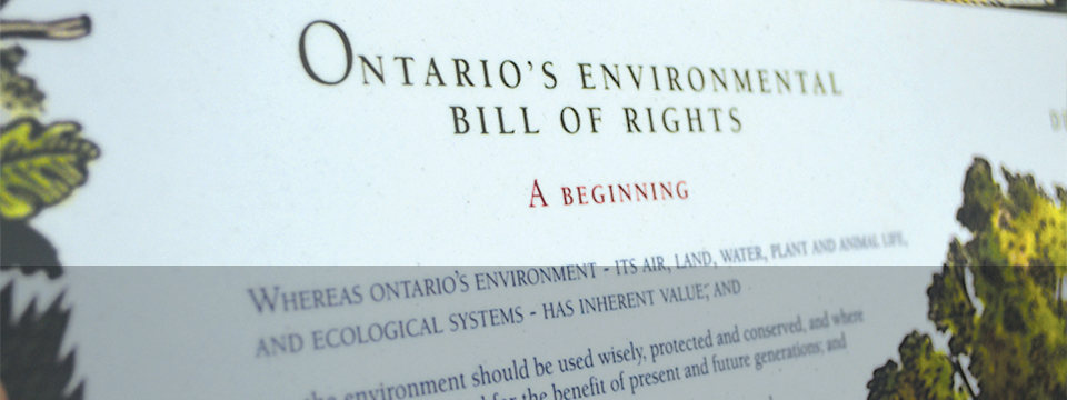 Slide: Operation of the Environmental Bill of Rights, 1993
