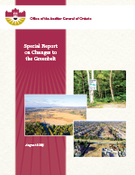 Special Report on Changes to the Greenbelt