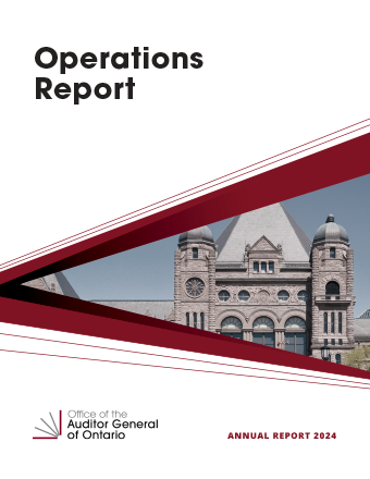 Office of the Auditor General of Ontario Operations Report