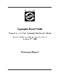 Aggregate Round Table