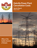 Special Report on Oakville Power Plant Cancellation Costs